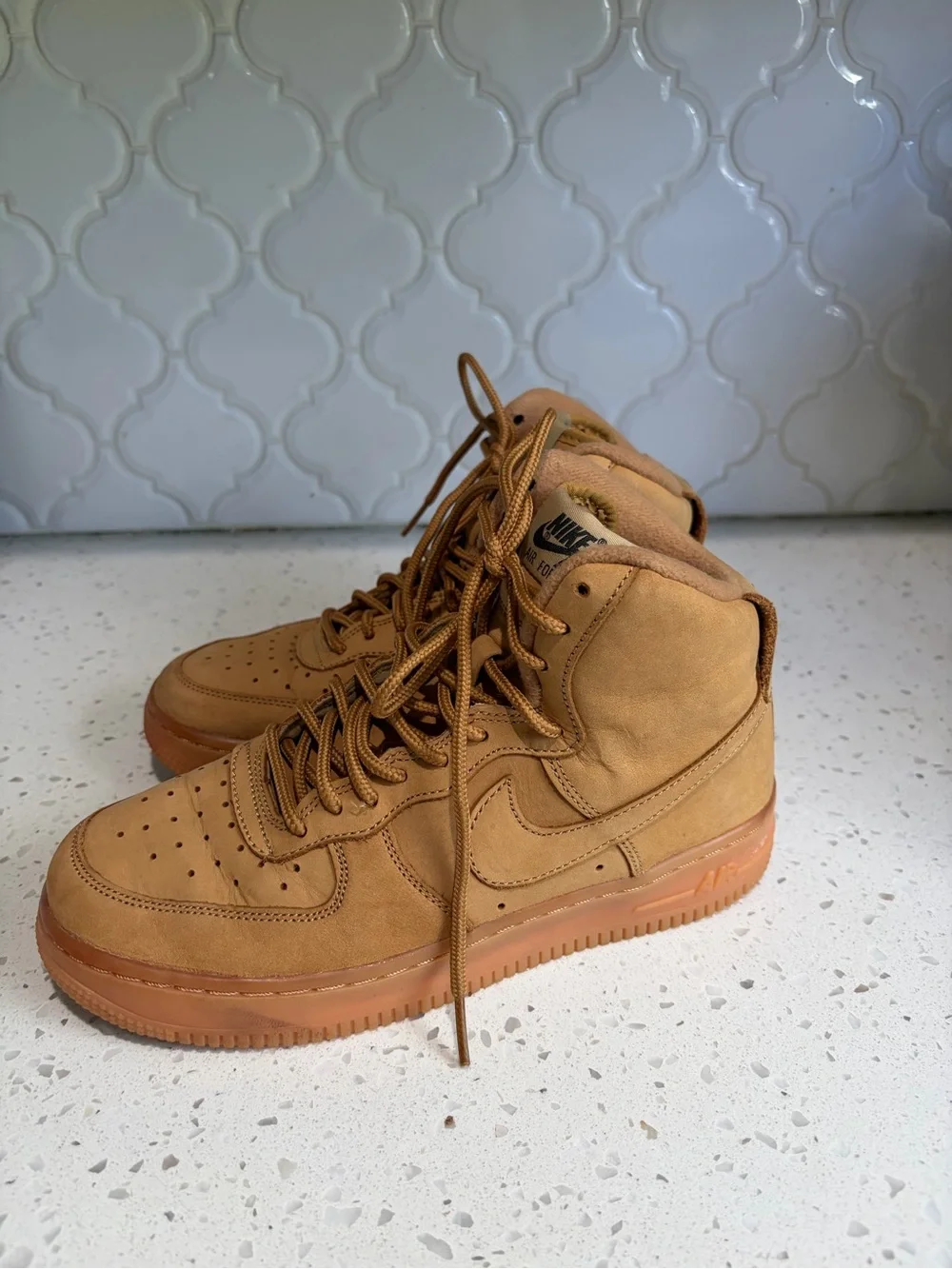 Nike Men’s High-Top Sneakers in Wheat